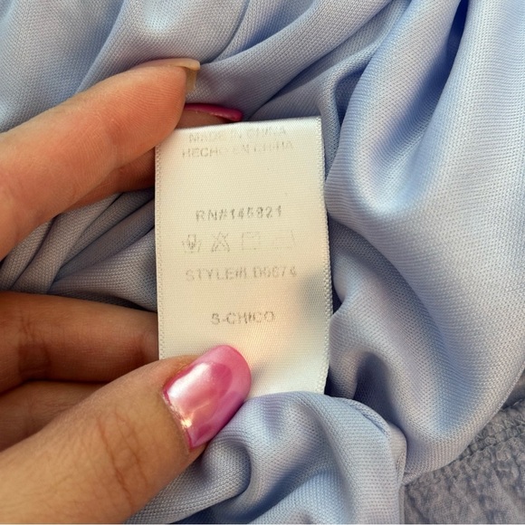 Aura Blue Tiered Midi Sundress Casual - Picture 9 of 9